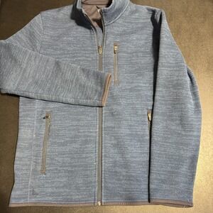 Untuckit Fleece Jacket Vest Large‎ Mens Solid Blue